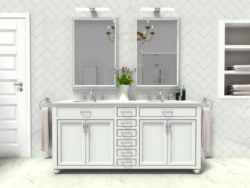 RoomSketcher Transitional Bathroom White