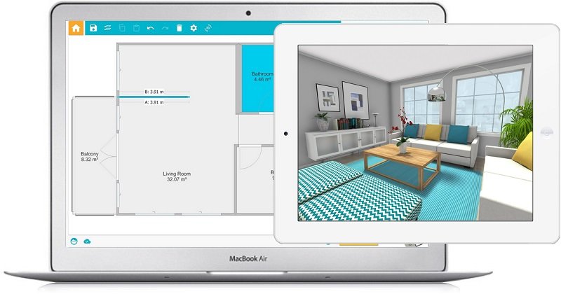 RoomSketcher App MacBook Tablet Features