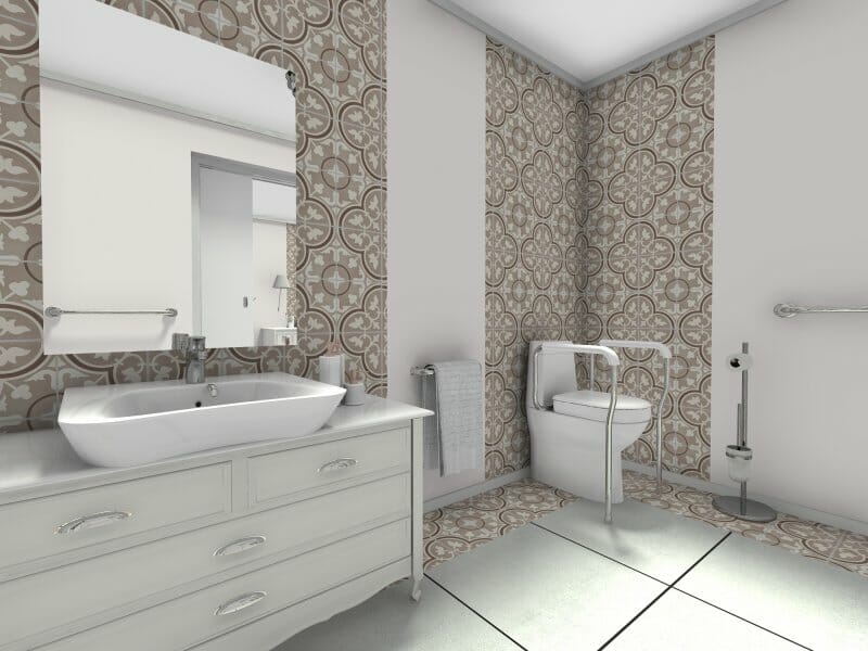 Senior Bathroom deluxe 3D Photo Toilet Grab Bars