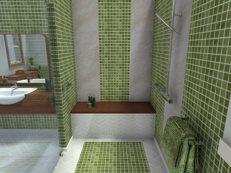 Senior Bathroom Small Tile 3D Photo