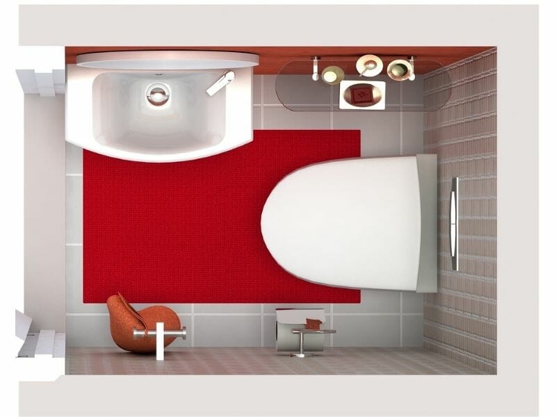 Small bathroom layout 3D floor plan