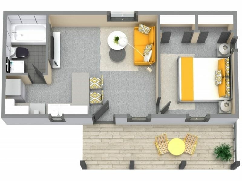 Tiny House 3D Floor Plan Design
