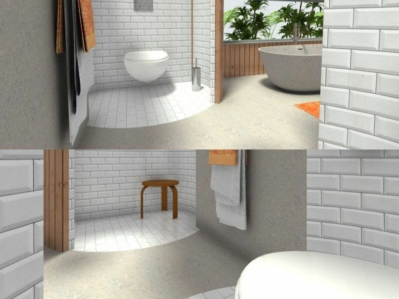Toilet remodel before and after
