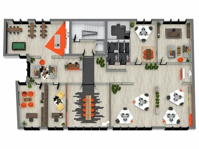 Top 7 Office Design Trends 3D Floor Plan Worth Trying