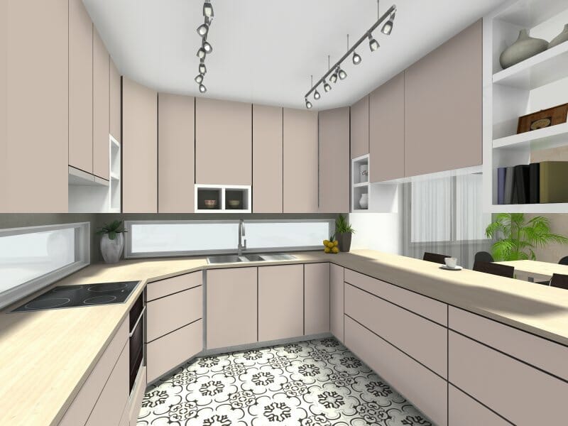 Peninsula kitchen layout u-shaped
