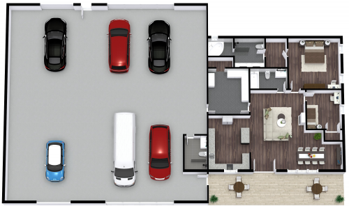 Barndominium House Plan Model 4257