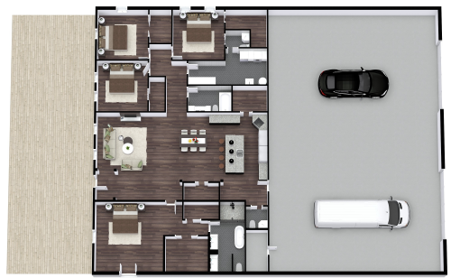 Barndominium House Plan Model 4263 Kayla