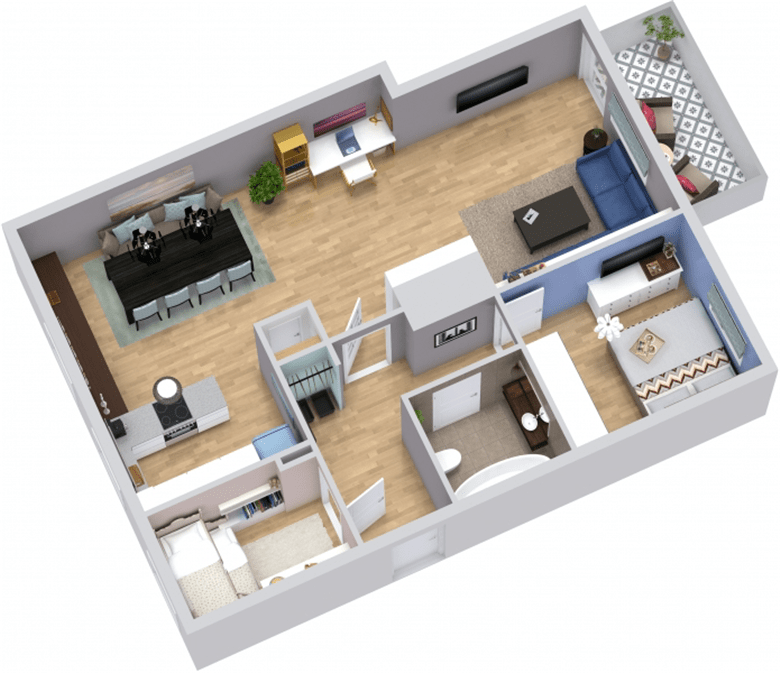 Apartment 3D floor plan