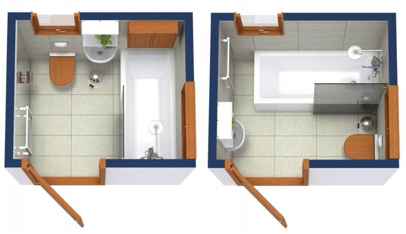 Bathroom Floor Plan With Alternative Design