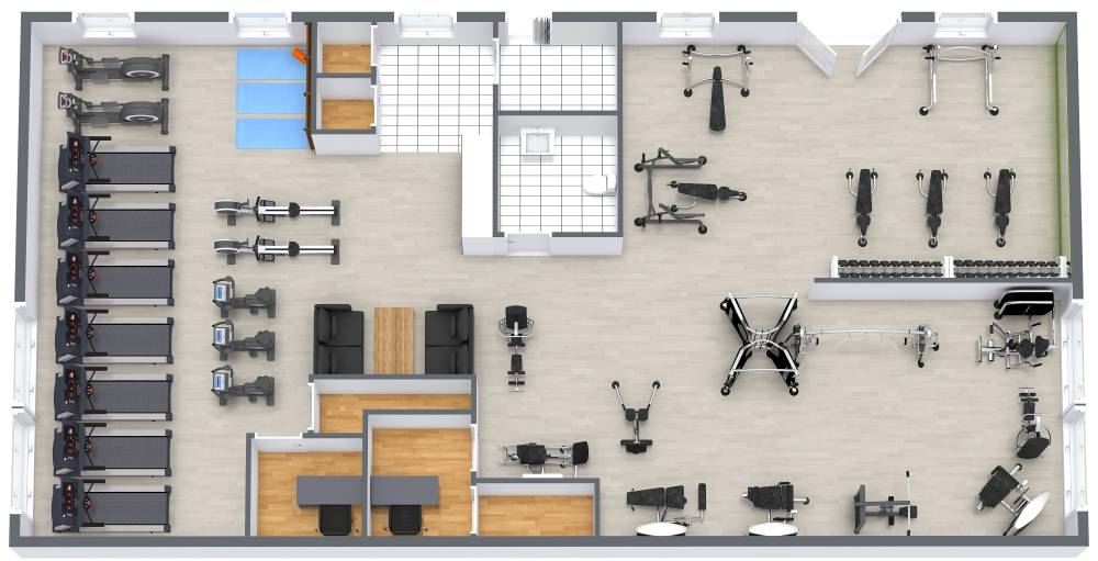Gym 3D Floor Plan Examples