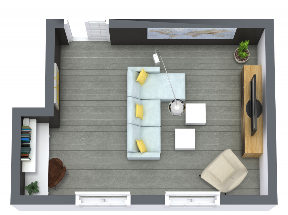 Home Office 3D Floor Plan Examples