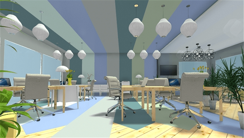 RoomSketcher Commercial Space Coworking Office Design