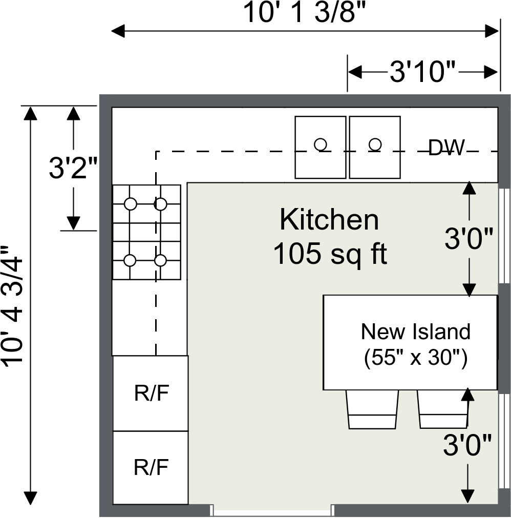 2D floor plan kitchen planner